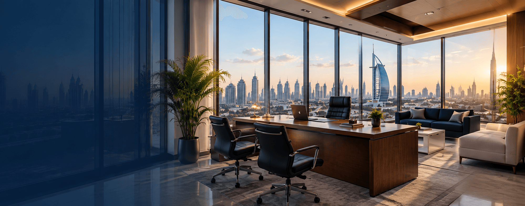 Premium furnished executive office with Dubai skyline in Al Barsha
